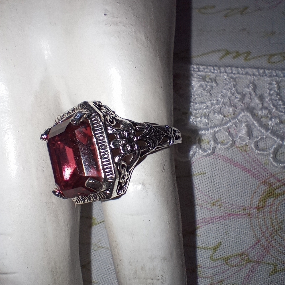 Pink Gemstone Statement Ring - image 7